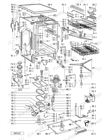 Схема №1 GSF 7497 TW-WS с изображением Панель для посудомоечной машины Whirlpool 481245370905
