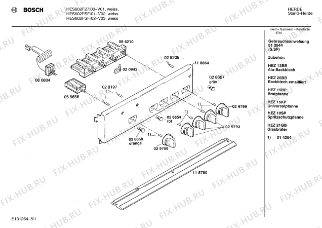 Схема №2 HES622HSF с изображением Ролик для электропечи Bosch 00273225