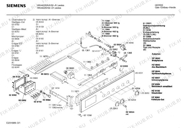 Схема №2 HK44220NL с изображением Панель для электропечи Siemens 00284001