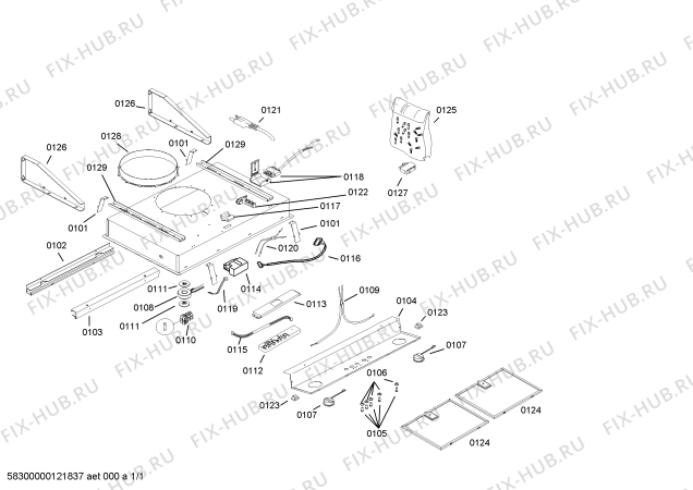 Схема №1 VCI230DS с изображением Осветительная планка для вентиляции Bosch 00478069