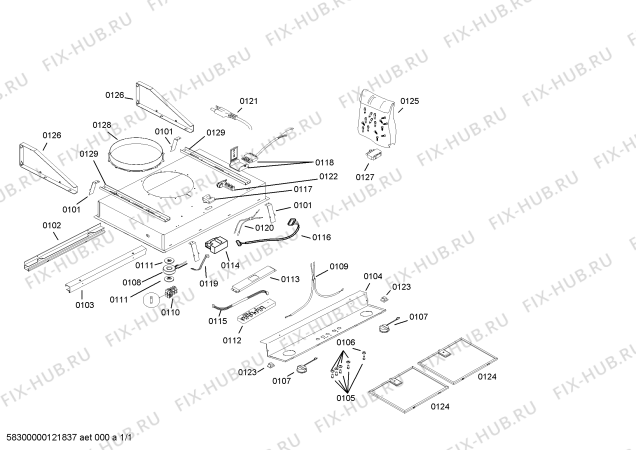 Схема №1 LB306550UC с изображением Шина для вытяжки Bosch 00478050