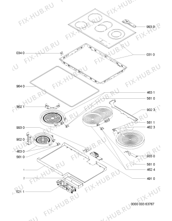Схема №1 AKM975BA01 (F091868) с изображением Запчасть для плиты (духовки) Indesit C00328962