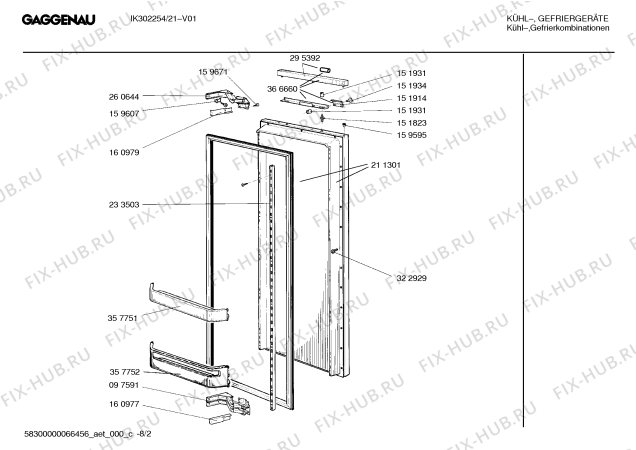 Взрыв-схема холодильника Gaggenau IK302254 - Схема узла 02