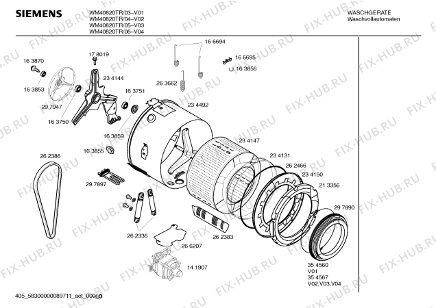 Схема №4 WMV1620TR с изображением Кабель для стиральной машины Siemens 00266878