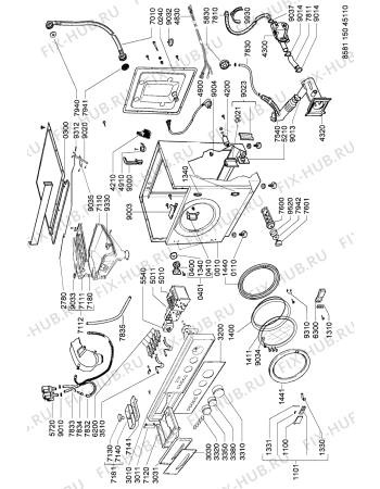 Схема №3 AWG 3200-1/AVS 150-2 с изображением Кнопка, ручка переключения для стиральной машины Whirlpool 481241258943