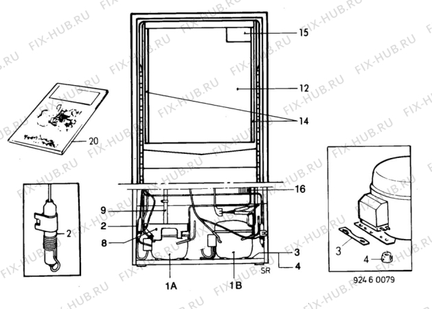 Взрыв-схема холодильника Electrolux AR3913B - Схема узла C10 Cold, users manual