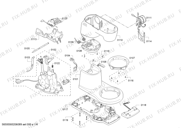 Схема №1 MUM9GT4S00 OptiMUM с изображением Трансмиссия для кухонного измельчителя Bosch 12023327