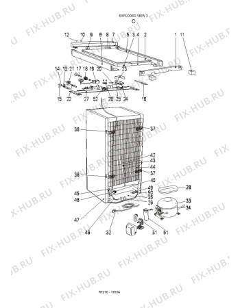 Схема №3 F245 - 1704A с изображением Рамка для холодильной камеры Whirlpool 482000016662