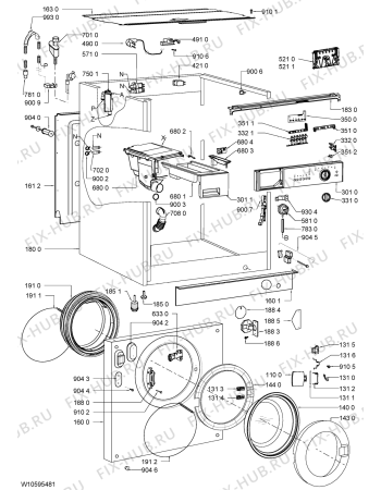 Схема №2 FL 5101 с изображением Обшивка для стиральной машины Whirlpool 481010422955