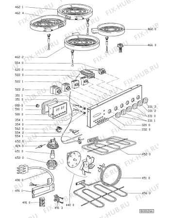 Схема №1 ACM 371 WH с изображением Электрорегулятор для электропечи Whirlpool 481927328444