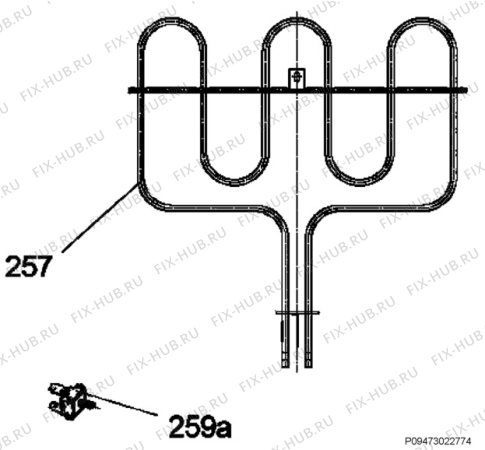 Взрыв-схема плиты (духовки) Electrolux EKG5009 - Схема узла Section 8