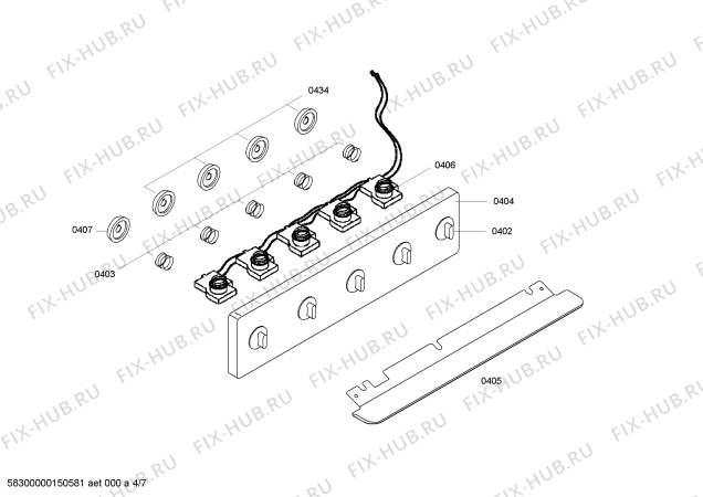 Схема №6 3CEB440 с изображением Ручка конфорки для плиты (духовки) Bosch 00611225