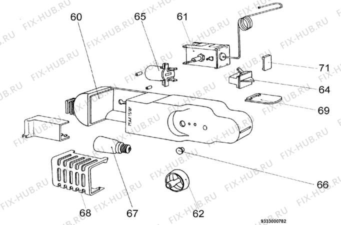 Взрыв-схема холодильника Atlas Savoy SKB244B - Схема узла Electrical equipment 268
