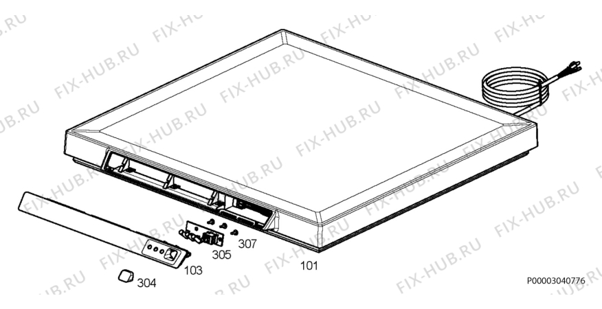 Взрыв-схема холодильника Rex Electrolux RC1105EOW - Схема узла Door 003