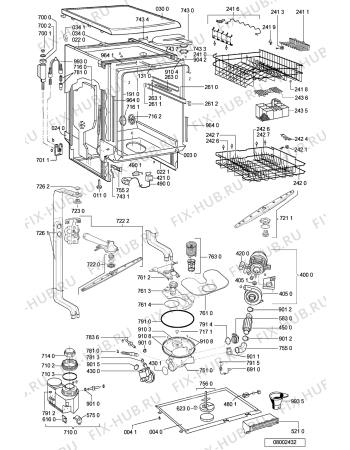 Схема №2 GSFS 1551 WS с изображением Модуль (плата) управления для посудомоечной машины Whirlpool 481221478755