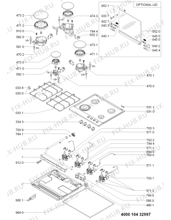 Схема №1 AKR 3731/IX с изображением Труба для плиты (духовки) Whirlpool 481010400257