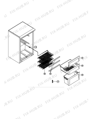 Взрыв-схема холодильника Zanussi ZFT209W - Схема узла Section 2