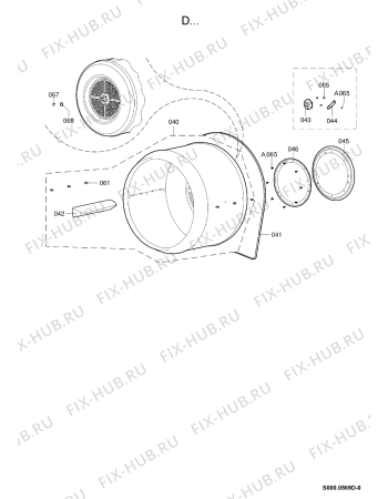 Схема №4 TRW 6070 LI BK с изображением Втулка для стиральной машины Whirlpool 480112100806