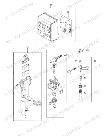 Взрыв-схема кофеварки (кофемашины) DELONGHI ECAM25.128.Y - Схема узла 2