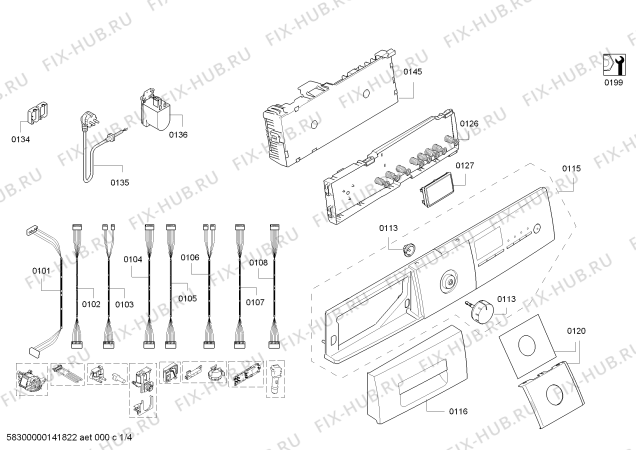 Схема №3 WM16S472DN с изображением Силовой модуль для стиралки Siemens 00701836