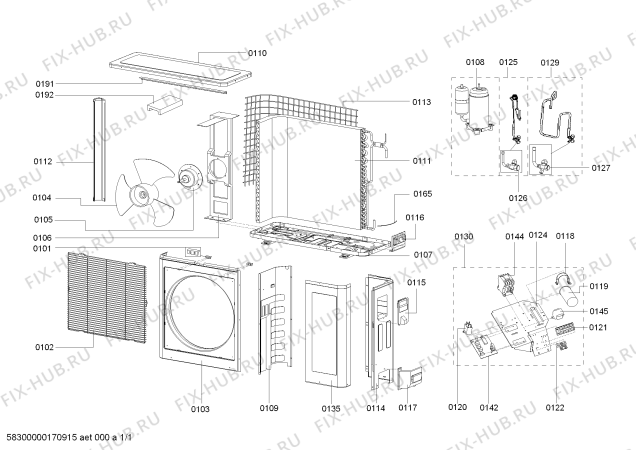 Схема №1 S1ZDA24201 24.000 BTU OUTDOOR с изображением Модуль управления для сплит-системы Siemens 00746698