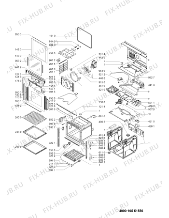 Схема №1 BLTC 8100/ES/R с изображением Дверца для плиты (духовки) Whirlpool 481010552068