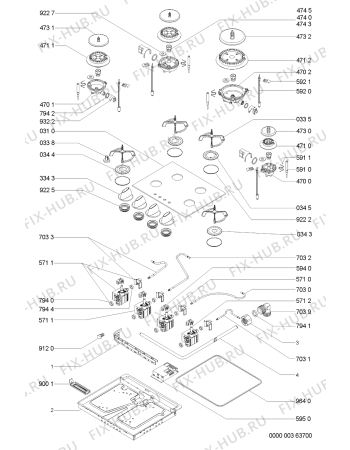 Схема №1 AKM 460/WH/01 с изображением Кольцо для духового шкафа Whirlpool 481946258312