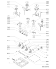 Схема №1 AKM 460/WH/01 с изображением Клавиша для плиты (духовки) Whirlpool 481241278542