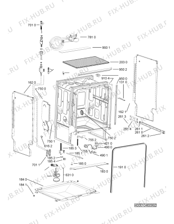 Схема №3 GSI 5963 WS с изображением Обшивка для посудомоечной машины Whirlpool 481010456562