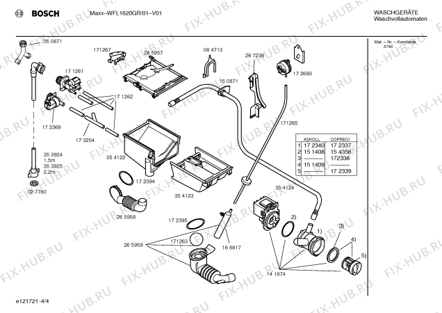 Схема №2 WFL1620GR с изображением Инструкция по установке и эксплуатации для стиральной машины Bosch 00524674