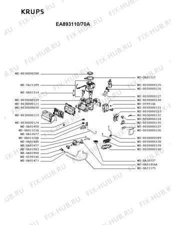 Схема №2 EA893D40/700 с изображением Покрытие для электрокофемашины Krups MS-8030000160