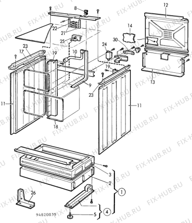 Взрыв-схема посудомоечной машины Electrolux CF6045 - Схема узла H10 Chassis