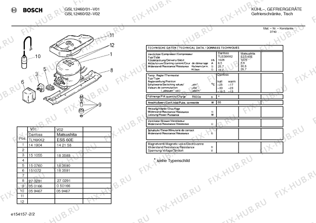 Взрыв-схема холодильника Bosch GSL12460 - Схема узла 02