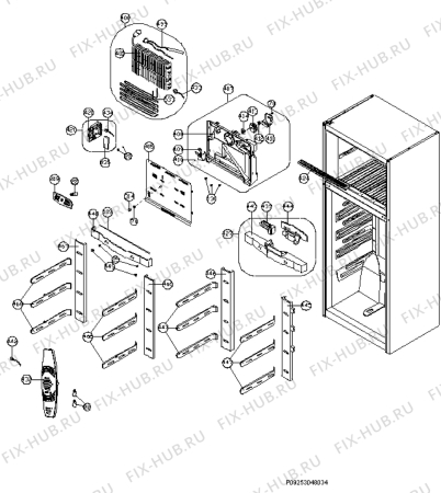 Взрыв-схема холодильника Aeg Electrolux S65300DNW0 - Схема узла Section 2