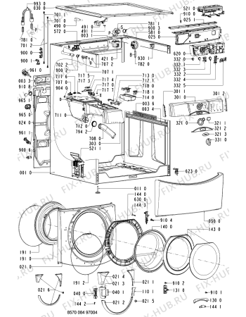 Схема №1 085 BT/BD с изображением Кнопка, ручка переключения для стиральной машины Whirlpool 481241029272