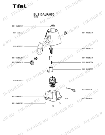 Схема №2 BL310AJP/870 с изображением Резак для блендера (миксера) Seb MS-650270