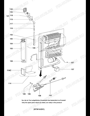 Взрыв-схема холодильника Dometic RM7361L - Схема узла Cooling generator