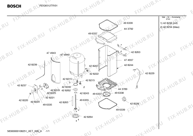 Схема №1 RDG6512TR Bosch с изображением Шайба для водонагревателя Bosch 00621620