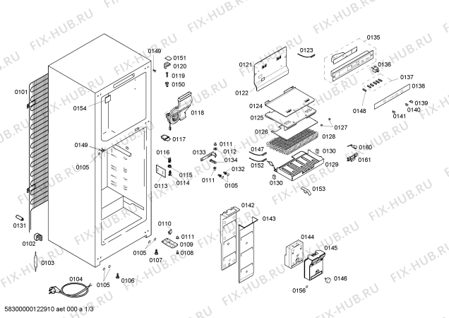 Схема №2 BD4362ANFM с изображением Дверь морозильной камеры для холодильной камеры Bosch 00244706