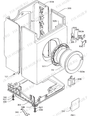 Взрыв-схема стиральной машины Privileg 053383 6 - Схема узла Cabinet + armatures