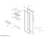 Схема №4 KAN92VCQ0C с изображением Дверь для холодильника Bosch 00718074