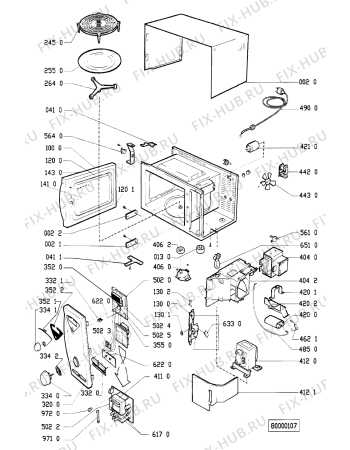 Схема №1 AVM 434 WH с изображением Сенсорная панель для микроволновки Whirlpool 481945358569