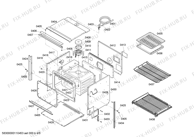 Схема №3 HBL765AUC с изображением Уплотнитель двери для холодильника Bosch 00493342