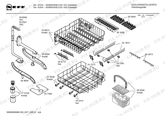 Схема №1 S55M45X0EU с изображением Инструкция по эксплуатации для посудомойки Bosch 00590128