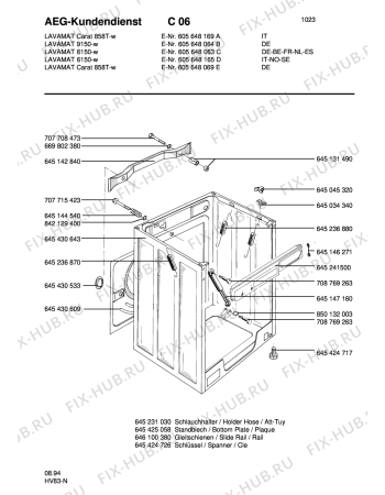 Взрыв-схема стиральной машины Aeg LAV9150-W - Схема узла Housing 001