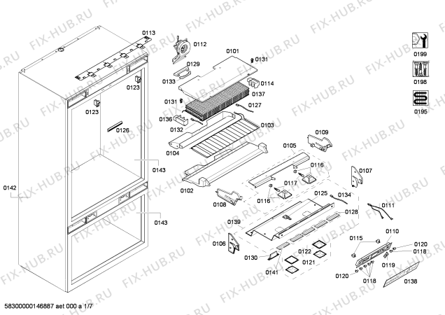 Схема №2 S36IT70NNP с изображением Крышка для холодильной камеры Siemens 00609532