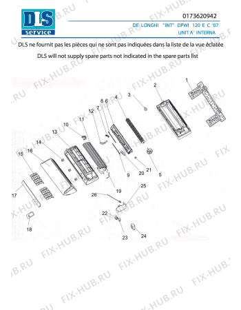 Схема №2 DPWI 120 EC 07 с изображением Сенсор для сплит-системы DELONGHI GR1129