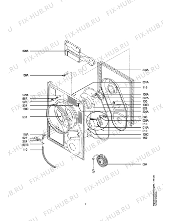 Схема №3 LTHKPROF с изображением Уплотнитель (прокладка) для стиральной машины Aeg 6471209426
