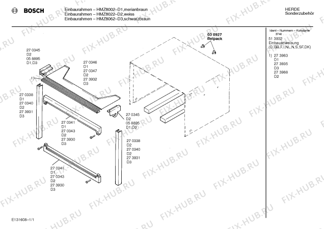 Схема №1 HMG8628NL с изображением Направляющая для микроволновки Bosch 00270345