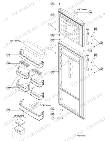 Взрыв-схема холодильника Zanussi ZRT330WD - Схема узла Section 3